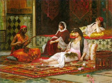Árabe Painting - damas árabes en el harén